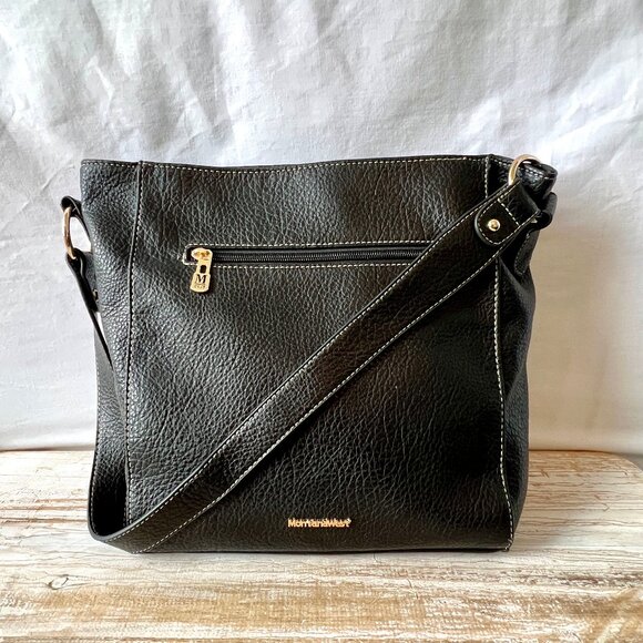 Montana West Select Black Vegan Leather Hobo Shoulder Bag, EUC! - Picture 1 of 16